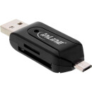 InLine® OTG Dual Card Reader for SD and microSD for Android und PC