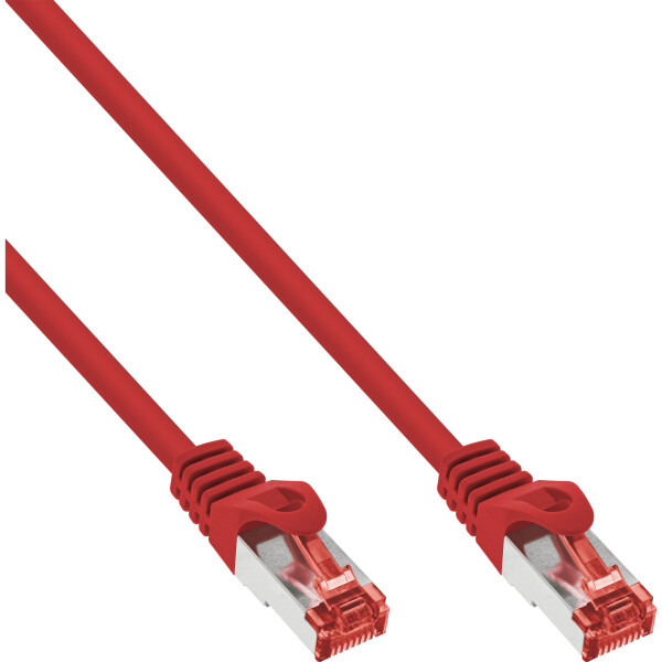InLine® Patch Cable S/FTP PiMF Cat.6 250MHz copper halogen free red 15m