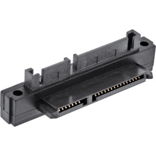 InLine® SATA Adapter Stecker / Buchse, 22pol. (15+7), aufwärts gewinkel