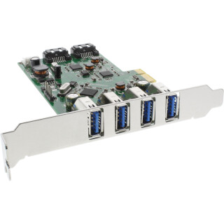 InLine® USB 3.0 + SATA Host Controller PCIe 4x USB 3.0 + 2x SATA 6Gb/s