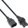 InLine® Power Cable extension C15 straight to C14 socket straight black 2m