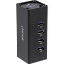 InLine® USB 3.2 Gen.1 4 Port Hub Aluminium Case with...