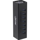 InLine® USB 3.2 Gen.1 Hub, 7 Port, Aluminiumgehäuse,...