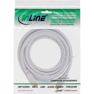InLine High Speed HDMI Cable with Ethernet male to male gold plated white 5m
