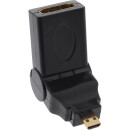 InLine® HDMI Adapter Type A female to D male swing type gold plated