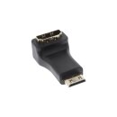 InLine® HDMI Adapter Type A female to Type C male angled gold plated