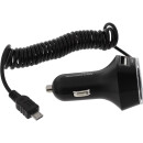 InLine® USB Car Adapter 5V / 3.1A 2x USB A + Micro USB 5 Pin