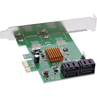 InLine® Schnittstellenkarte, 4x SATA 6Gb/s, mit 4x SATA, PCIe 2.0 (PCI-Express)