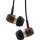 InLine® "woodin-ear" Wooden In-Ear Headset real walnut wood