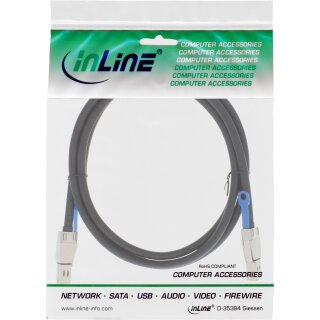 InLine externes Mini SAS HD Kabel, SFF-8644 zu SFF-8644, 12Gb/s, 2m