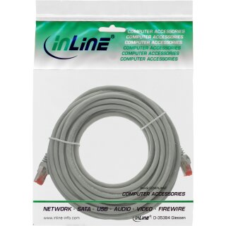 InLine® Patchkabel, S/FTP (PiMf), Cat.6, 250MHz, PVC, CCA, grau, 5m