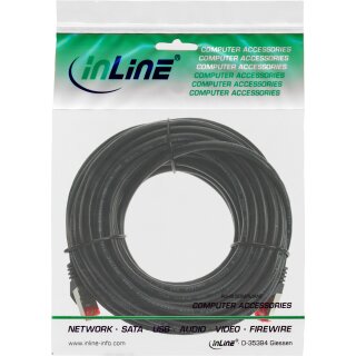 InLine® Patchkabel, S/FTP (PiMf), Cat.6, 250MHz, PVC, CCA, schwarz, 10m