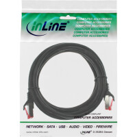 InLine® Patchkabel, S/FTP (PiMf), Cat.6, 250MHz, PVC, CCA, schwarz, 1m