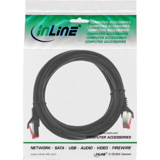InLine® Patchkabel, S/FTP (PiMf), Cat.6, 250MHz, PVC, CCA, schwarz, 1,5m