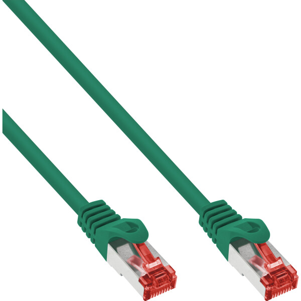 InLine® Patch Cable S/FTP PiMF Cat.6 250MHz PVC CCA green 0.5m