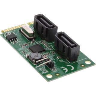 InLine® Mini-PCIe 2.0 Karte, 2x SATA 6Gb/s, RAID 0,1,SPAN