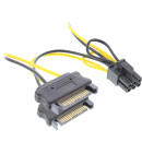 InLine® Power Adapter 2x SATA to 6 Pin for PCIe...