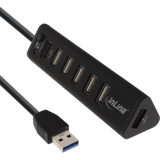 InLine® Smart Hub, 7-fach USB 3.0 / 2.0 Hub mit Schnelllade-Anschluss