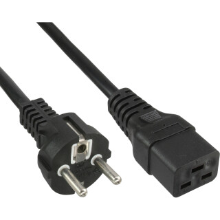 InLine® Power Cable 16A Type F straight to IEC connector IEC320/C19 0.5m