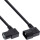 InLine® Power Cable C13 to C14 black 0.4m angled