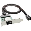 InLine® SAS HD low profile PCI Slotblech mit Kabel,...