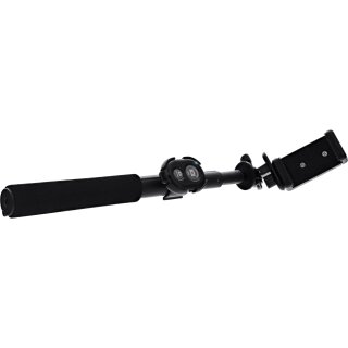InLine® Selfie Stick / Mini Handy Stativ, Bluetooth Funkauslöser, Teleskop, schwarz, Aluminium, 0,75m