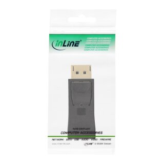 InLine® DisplayPort Adapter, DisplayPort Stecker auf HDMI Buchse, 4K2K, mit Audio, schwarz