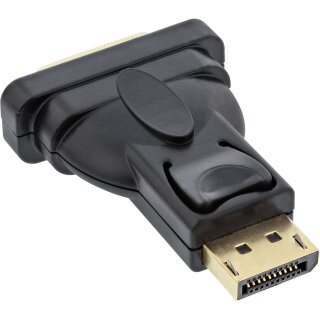 InLine® DisplayPort Adapter, DisplayPort Stecker auf DVI-D 24+1 Buchse, schwarz
