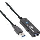 InLine® USB 3.0 Cable Active Repeater Cable Type A male to A female black 10m