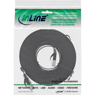 InLine® Patchkabel flach, U/FTP, Cat.6A, schwarz, 2m