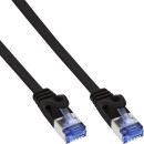 InLine® Flat Patch Cable U/FTP Cat.6A black 3m