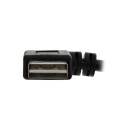 InLine® Smart USB 2.0 Verlängerung gewinkelt, USB-A Stecker / Buchse, schwarz, 1m