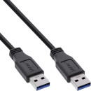 InLine® USB 3.0 Cable Type A male to A male black 0.5m