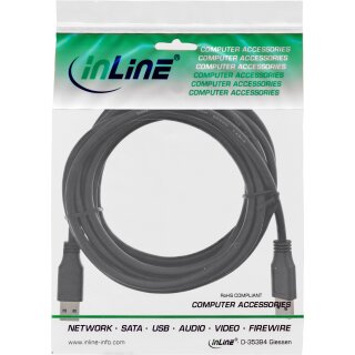 InLine USB 3.0 Cable Type A male to A male black 3m
