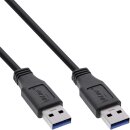 InLine® USB 3.0 Kabel, A an A, schwarz, 3m