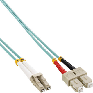 InLine® Fiber Optical Duplex Cable LC/SC 50/125µm OM3 15m