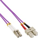InLine® LWL Duplex Kabel, LC/SC, 50/125µm, OM4,...