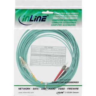 InLine LWL Duplex Kabel, LC/ST, 50/125m, OM3, 25m