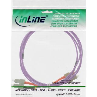 InLine® LWL Duplex Kabel, SC/SC, 50/125µm, OM4, 25m