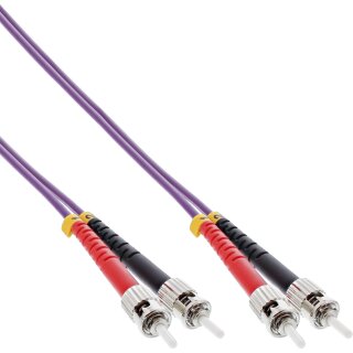 InLine® Fiber Optical Duplex Cable ST/ST 50/125µm OM4 7.5m