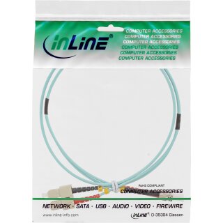 InLine LWL Duplex Kabel, SC/ST, 50/125m, OM3, 1m