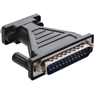 InLine® USB Typ C zu Seriell Adapterkabel, Stecker C an 9pol Sub D Stecker, mit mit 9-25pol Adapter, 1,8m