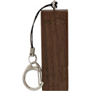InLine® USB 3.0 Flash drive 8GB, woodline walnut, with Keychain