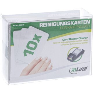 InLine® Reinigungskarten für Kartenleser, 10er Pack