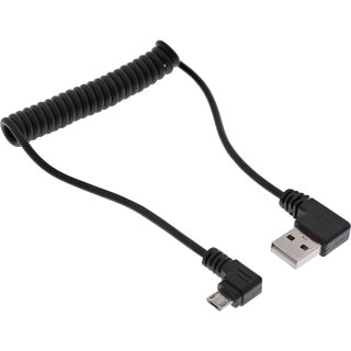 InLine® USB DUAL+ KFZ-Ladeset, Stromadapter mit 1m Spiralkabel, 12/24VDC zu 5V DC/2.1A