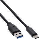 InLine® USB 3.2 Cable, Type C male to A male, black, 0.5m