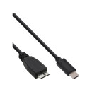 InLine® USB 3.1 Cable, Type C male to Micro-B male, black, 0.5m