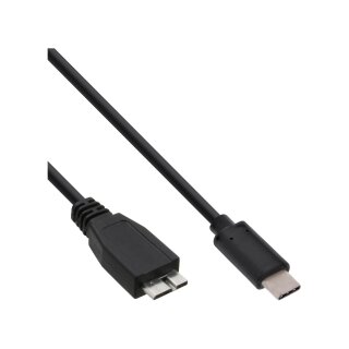 InLine USB 3.1 Cable, Type C male to Micro-B male, black, 2m