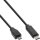 InLine® USB 2.0 Kabel, USB-C Stecker an Micro-B Stecker, schwarz, 0,5m