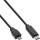 InLine® USB 2.0 Kabel, USB-C Stecker an Micro-B Stecker, schwarz, 1m